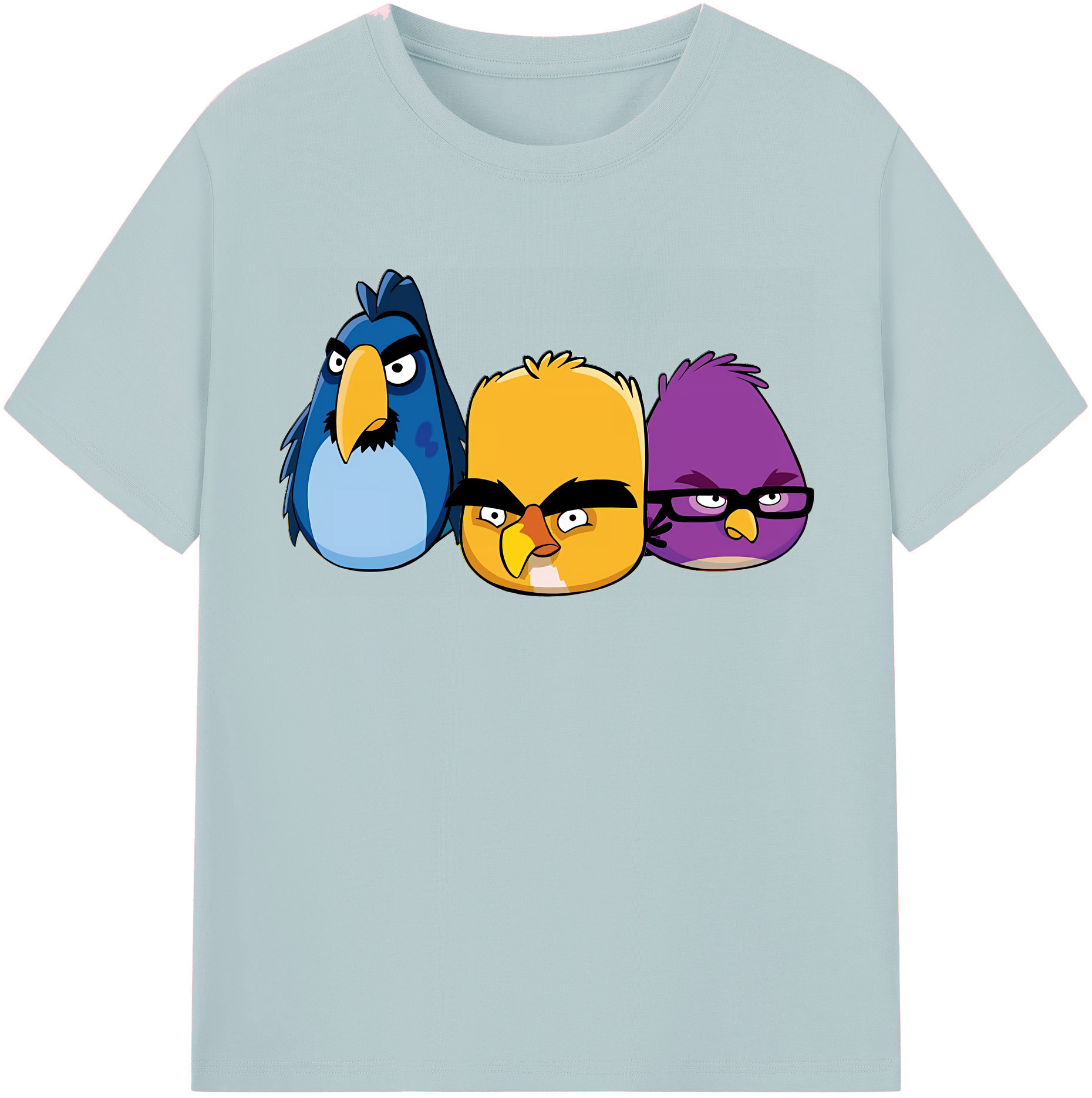 （画像用） Angry Birds アングリーバード 綿100％半袖Tシャツ（フロントプリント）